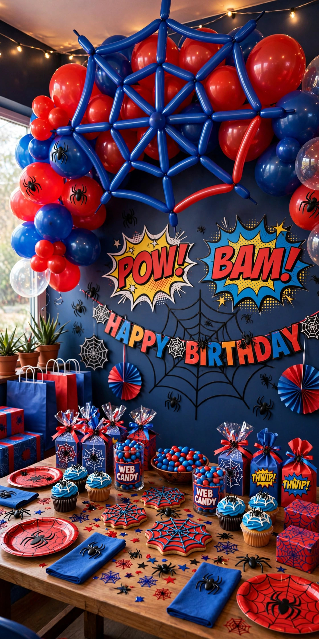 Dekorasi pesta Spiderman